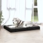 Hundebett aus massivem schwarzem Kiefernholz, 101,5 x 74 x 9 cm von vidaXL, Betten für Hunde - Ref: Foro24-820870, Preis: 44,...