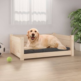 Cama para perros madera maciza de pino 75,5x55,5x28 cm de vidaXL, Camas para perros - Ref: Foro24-821452, Precio: 62,99 €, De...