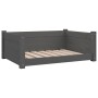 Cama para perros madera maciza de pino gris 75,5x55,5x28 cm de vidaXL, Camas para perros - Ref: Foro24-821454, Precio: 75,99 ...