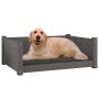 Cama para perros madera maciza de pino gris 75,5x55,5x28 cm de vidaXL, Camas para perros - Ref: Foro24-821454, Precio: 75,99 ...