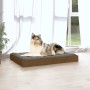 Cama para perros madera maciza pino marrón miel 91,5x64x9 cm de vidaXL, Camas para perros - Ref: Foro24-820864, Precio: 51,52...