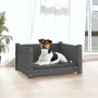 Hundebett aus massivem, grauem Kiefernholz, 55,5 x 45,5 x 28 cm von vidaXL, Betten für Hunde - Ref: Foro24-821444, Preis: 51,...