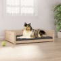 Cama para perros madera maciza de pino 95,5x65,5x28 cm de vidaXL, Camas para perros - Ref: Foro24-821457, Precio: 68,43 €, De...