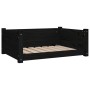 Cama para perros madera maciza de pino negro 75,5x55,5x28 cm de vidaXL, Camas para perros - Ref: Foro24-821456, Precio: 59,99...