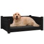 Hundebett aus massivem schwarzem Kiefernholz, 75,5 x 55,5 x 28 cm von vidaXL, Betten für Hunde - Ref: Foro24-821456, Preis: 5...