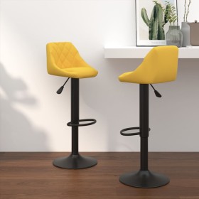 Kitchen stools 2 units mustard yellow velvet by vidaXL, Kitchen stools - Ref: Foro24-335356, Price: 145,38 €, Discount: %