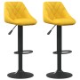 Kitchen stools 2 units mustard yellow velvet by vidaXL, Kitchen stools - Ref: Foro24-335356, Price: 143,99 €, Discount: %