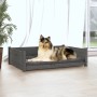 Hundebett aus massivem, grauem Kiefernholz, 95,5 x 65,5 x 28 cm von vidaXL, Betten für Hunde - Ref: Foro24-821459, Preis: 96,...