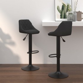 Kitchen stools 2 units black velvet by vidaXL, Kitchen stools - Ref: Foro24-335346, Price: 143,99 €, Discount: %