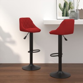 Kitchen stools 2 units red wine red velvet by vidaXL, Kitchen stools - Ref: Foro24-335355, Price: 144,30 €, Discount: %