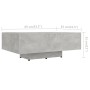 Mesa de centro madera ingeniería gris hormigón 85x55x31 cm de vidaXL, Mesas de centro - Ref: Foro24-803384, Precio: 51,43 €, ...