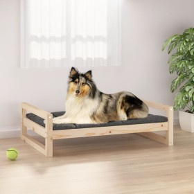 Hundebett aus massivem Kiefernholz, 95,5 x 65,5 x 28 cm von vidaXL, Betten für Hunde - Ref: Foro24-821482, Preis: 63,14 €, Ra...