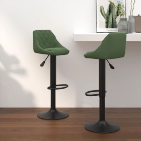 Kitchen stools 2 units dark green velvet by vidaXL, Kitchen stools - Ref: Foro24-335352, Price: 134,75 €, Discount: %