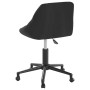 Silla de oficina giratoria de terciopelo negro de vidaXL, Sillas de oficina - Ref: Foro24-335481, Precio: 96,23 €, Descuento: %