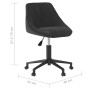 Black Velvet Swivel Office Chair by vidaXL, Office chairs - Ref: Foro24-335481, Price: 96,23 €, Discount: %