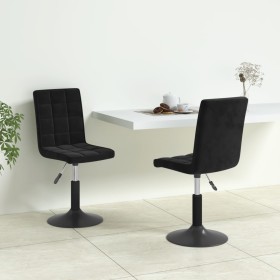 Sillas de comedor giratorias 2 uds terciopelo negro de vidaXL, Sillas de comedor - Ref: Foro24-335738, Precio: 131,99 €, Desc...