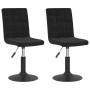 Sillas de comedor giratorias 2 uds terciopelo negro de vidaXL, Sillas de comedor - Ref: Foro24-335738, Precio: 131,36 €, Desc...