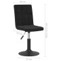 Sillas de comedor giratorias 2 uds terciopelo negro de vidaXL, Sillas de comedor - Ref: Foro24-335738, Precio: 131,36 €, Desc...