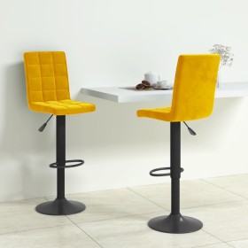 Kitchen stools 2 units mustard yellow velvet by vidaXL, Kitchen stools - Ref: Foro24-335770, Price: 143,99 €, Discount: %