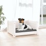 Hundebett aus massivem weißem Kiefernholz, 55,5 x 45,5 x 28 cm von vidaXL, Betten für Hunde - Ref: Foro24-821443, Preis: 51,9...