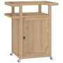 Carrito de bar madera maciza de teca 70x50x90 cm de vidaXL, Carros de cocina y comedor - Ref: Foro24-340763, Precio: 197,99 €...