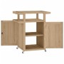 Carrito de bar madera maciza de teca 70x50x90 cm de vidaXL, Carros de cocina y comedor - Ref: Foro24-340763, Precio: 197,99 €...