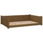 Cama para perros madera de pino marrón miel 105,5x75,5x28 cm de vidaXL, Camas para perros - Ref: Foro24-821465, Precio: 122,9...