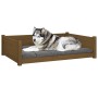 Cama para perros madera de pino marrón miel 105,5x75,5x28 cm de vidaXL, Camas para perros - Ref: Foro24-821465, Precio: 122,9...