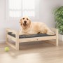 Cama para perros madera maciza de pino 75,5x55,5x28 cm de vidaXL, Camas para perros - Ref: Foro24-821477, Precio: 50,67 €, De...