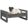 Cama para perros madera maciza de pino gris 65,5x50,5x28 cm de vidaXL, Camas para perros - Ref: Foro24-821474, Precio: 39,11 ...