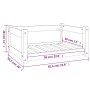 Cama para perros madera maciza pino marrón miel 65,5x50,5x28 cm de vidaXL, Camas para perros - Ref: Foro24-821450, Precio: 58...