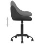 Silla de oficina de terciopelo negro de vidaXL, Sillas de oficina - Ref: Foro24-3088843, Precio: 92,99 €, Descuento: %