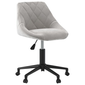 Light Gray Velvet Swivel Dining Chair by vidaXL, dining chairs - Ref: Foro24-3089032, Price: 96,99 €, Discount: %