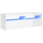 TV cabinet with bright white LED lights 120x35x40 cm by vidaXL, TV Furniture - Ref: Foro24-804379, Price: 100,26 €, Discount: %