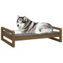 Honey brown pine wood dog bed 105.5x75.5x28 cm by vidaXL, Beds for dogs - Ref: Foro24-821490, Price: 65,41 €, Discount: %