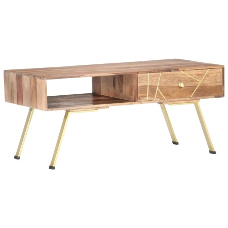 Mesa de centro de madera maciza de sheesham 95x50x42 cm de vidaXL, Mesas de centro - Ref: Foro24-286149, Precio: 118,99 €, De...