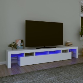 Mueble de TV con luces LED blanco 230x36,5x40 cm de vidaXL, Muebles TV - Ref: Foro24-3152786, Precio: 173,39 €, Descuento: %