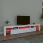 Mueble de TV con luces LED blanco 215x36,5x40 cm de vidaXL, Muebles TV - Ref: Foro24-3152794, Precio: 192,38 €, Descuento: %