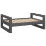 Solid pine wood dog bed in gray, 75.5x55.5x28 cm by vidaXL, Beds for dogs - Ref: Foro24-821479, Price: 44,99 €, Discount: %