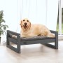 Massivholz-Hundebett aus grauer Kiefer 75,5x55,5x28 cm von vidaXL, Betten für Hunde - Ref: Foro24-821479, Preis: 45,21 €, Rab...