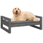 Solid pine wood dog bed in gray, 75.5x55.5x28 cm by vidaXL, Beds for dogs - Ref: Foro24-821479, Price: 44,99 €, Discount: %