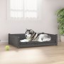 Hundebett aus massivem, grauem Kiefernholz, 105,5 x 75,5 x 28 cm von vidaXL, Betten für Hunde - Ref: Foro24-821464, Preis: 14...