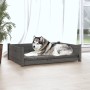 Hundebett aus massivem, grauem Kiefernholz, 105,5 x 75,5 x 28 cm von vidaXL, Betten für Hunde - Ref: Foro24-821464, Preis: 14...