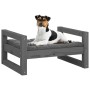 Cama para perros madera maciza de pino gris 55,5x45,5x28 cm de vidaXL, Camas para perros - Ref: Foro24-821469, Precio: 36,00 ...