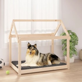 Cama para perros madera maciza de pino 101x70x90 cm de vidaXL, Camas para perros - Ref: Foro24-822212, Precio: 73,12 €, Descu...