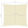 Rectangular cream-colored Oxford fabric sail shade 2.5x3 m by vidaXL, Umbrellas - Ref: Foro24-135205, Price: 30,73 €, Discoun...