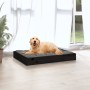 Cama para perros madera maciza de pino negro 71,5x54x9 cm de vidaXL, Camas para perros - Ref: Foro24-820860, Precio: 28,99 €,...