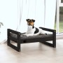 Cama para perros madera maciza de pino negro 55,5x45,5x28 cm de vidaXL, Camas para perros - Ref: Foro24-821471, Precio: 36,00...