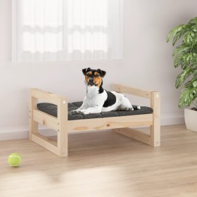 Hundebett aus massivem Kiefernholz 55,5x45,5x28 cm von vidaXL, Betten für Hunde - Ref: Foro24-821467, Preis: 37,99 €, Rabatt: %