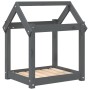 Cama para perros madera maciza de pino gris 61x50x70 cm de vidaXL, Camas para perros - Ref: Foro24-822199, Precio: 44,99 €, D...